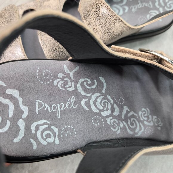 Propet Comfort Sandals 11 Narrow Fit Metallic Leather Open Toe Casual Walking - Picture 13 of 13